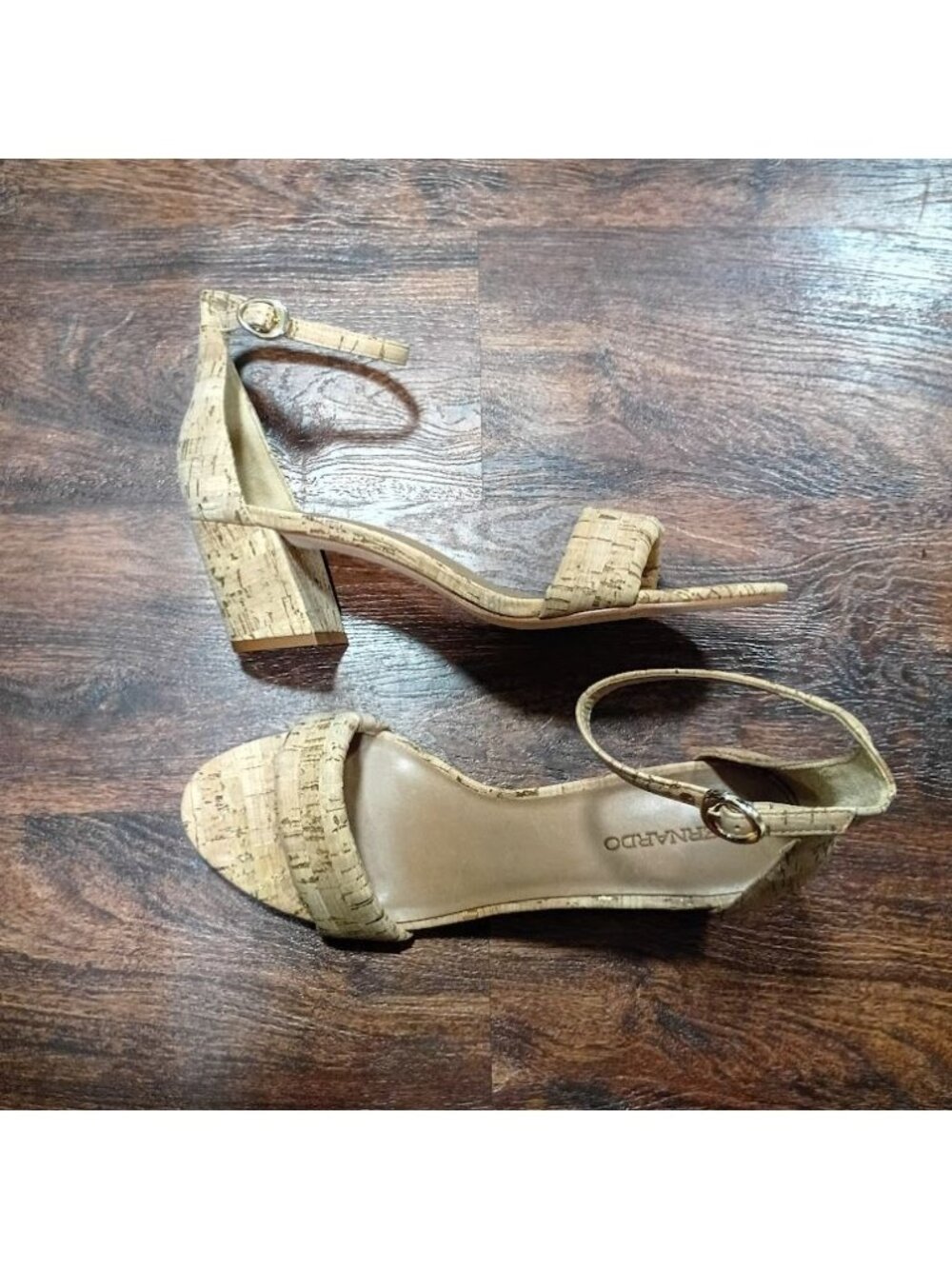 Bernardo Womens Cork Block Heel Ankle Strap Sandals 11M - Picture 8 of 11